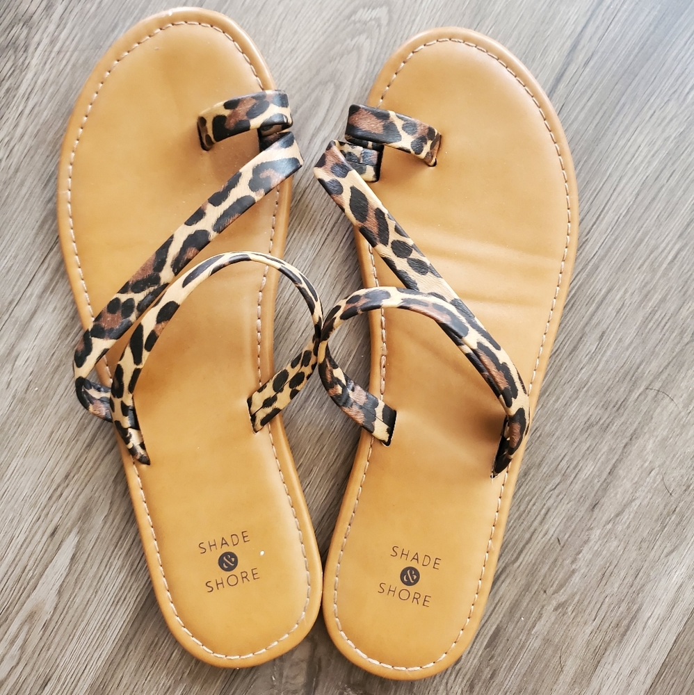 Leopard Strappy Sandals